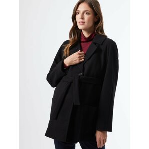 Černý těhotenský krátký kabát Dorothy Perkins Maternity