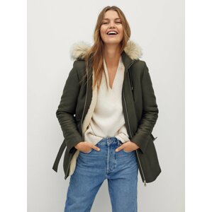 Khaki zimní parka Mango