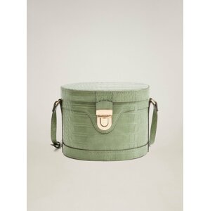 Zelená crossbody kabelka s krokodýlím vzorem Mango