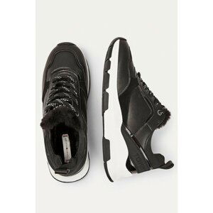 Tommy Hilfiger černé tenisky s kožíškem Sporty Chunky Warm Sneaker Black