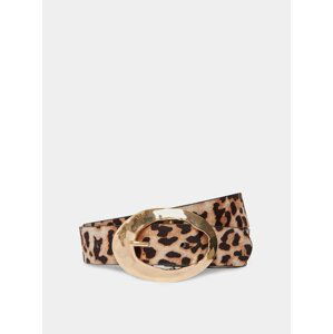 Hnědý pásek s leopardím vzorem Dorothy Perkins