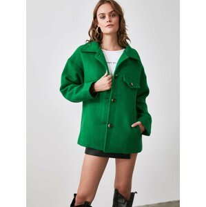 Zelený krátký kabát Trendyol