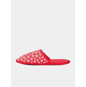 Slippsy červené unisex domácí pantofle Red Snowflake