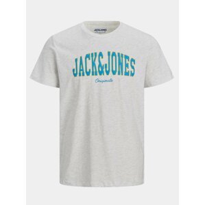 Světle šedé tričko s potiskem Jack & Jones