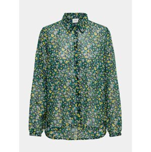 Zelená květovaná průsvitná košile JDY-Anne