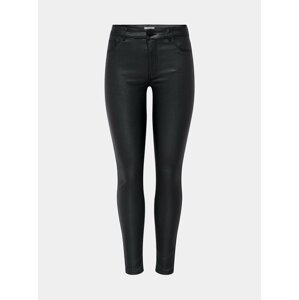 Černé skinny fit kalhoty s povrchovou úpravou Jacqueline de Yong-New Thunder