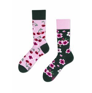 Many Mornings barevné ponožky Cherry Blossom