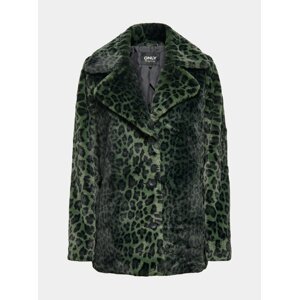 Zelený kabát s leopardím vzorem ONLY Nanna
