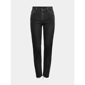 Černé straight fit džíny ONLY-Emily