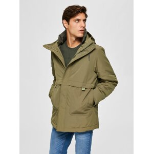 Khaki zimní parka Selected Homme-Jace