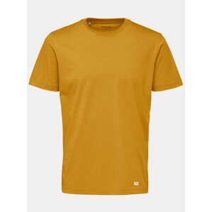 Žluté basic tričko Selected Homme