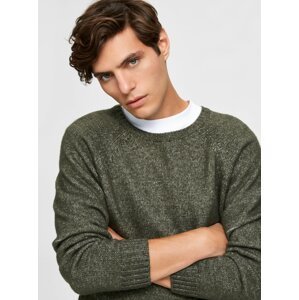 Khaki svetr Selected Homme-Marc