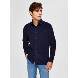 Tmavě modrá manšestrová košile Selected Homme-Reghenley