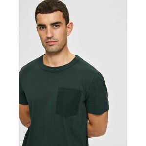 Zelené basic tričko Selected Homme-Regfestive