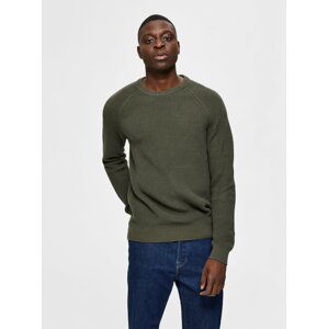 Khaki svetr Selected Homme-Irving