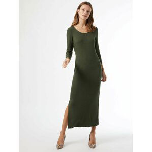 Khaki svetrové maxišaty Dorothy Perkins