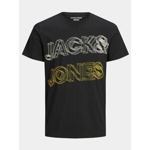 Černé tričko s potiskem Jack & Jones Boxer