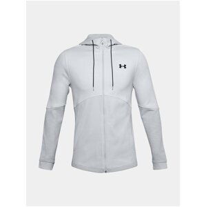 Mikina Under Armour DOUBLE KNIT FZ HOODIE - bílá