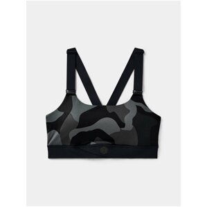 Podprsenka Under Armour UA Rush Mid Camo Bra - černá