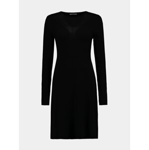 Černé pouzdrové svetrové šaty Hailys