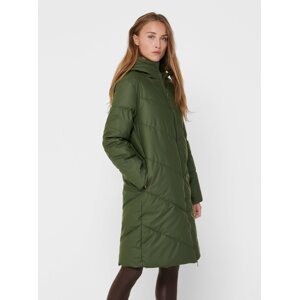 Zelený zimní prošívaný kabát JDY