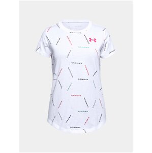 Tričko Under Armour UA Twitch Multi Print SS - bílá