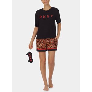 Černé vzorované pyžamo DKNY
