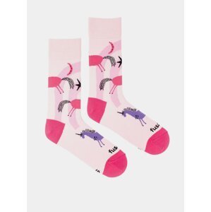 Růžové ponožky Fusakle Jednorožec