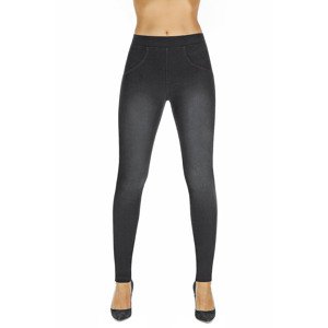 BasBleu Džínové push up legíny Maddie black Velikost: XL