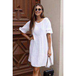 Mušelínové šaty Candella bílé Velikost: UNI