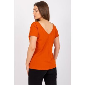 BASIC FEEL GOOD Bavlněné tričko Lucia pomerančové Velikost: S