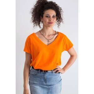 BASIC FEEL GOOD Dámské tričko s výstřihem Ariel pomerančové Velikost: XL