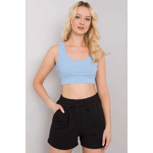 RUE PARIS Crop top Finn světle modrý Velikost: S