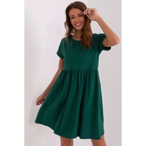 RUE PARIS Bavlněné šaty Romana tmavě zelené Velikost: S
