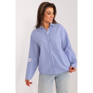 Factory Price Modrobílá dámská košile s límečkem Velikost: M