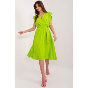 ItModa Letní šaty Aristea limetkově zelené Velikost: UNI