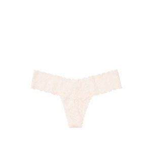 Victoria's Secret Tanga Victorias Secret Floral Lace coconut white Velikost: L