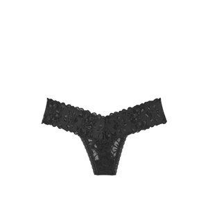 Victoria's Secret Tanga Victorias Secret Floral Lace černá Velikost: L