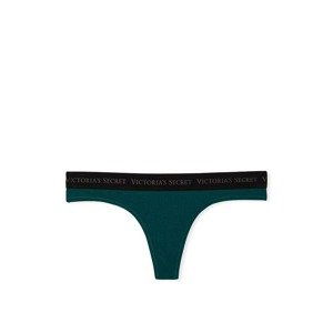 Tanga Victoria's Secret Cotton Velvet deepest green Velikost: L