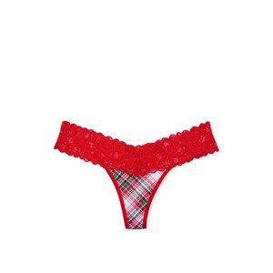 Tanga Victoria's Secret red noel plaid Velikost: L