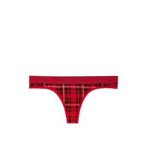 Tanga Victoria's Secret Cotton red holly plaid Velikost: L