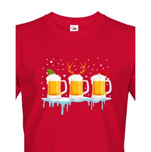 Pánské triko s potiskem Christmas beer - pro pivaře