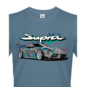 Pánské tričko s potiskem Toyota Supra MK5 HKS  -  tričko pro milovníky aut