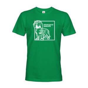 Pánské tričko pro milovníky psů s potiskem Hrubosrstý jezevčík - skvělý dárek