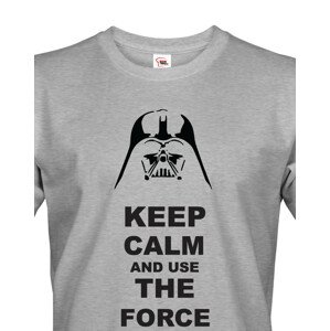 Pánské tričko Keep calm and use the force - triko s potiskem Star Wars