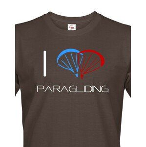 Pánské tričko s motivem I love paragliding