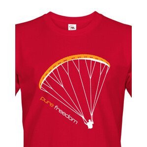 Tričko s paragliding motivem Pure freedom - doprava jen 46 Kč