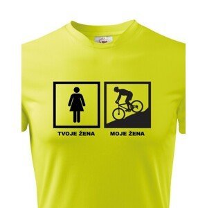 Pánské tričko Cyklo žena - ukažte všem jakou cyklistku máte doma