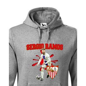 Pánská mikina s potiskem Sergio Ramos -  pánské tričko pro milovníky fotbalu