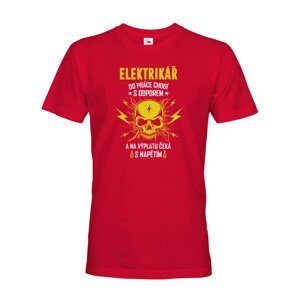 Pánské tričko Elektrikář do práce chodí s odporem - ideální dárek k narozeninám